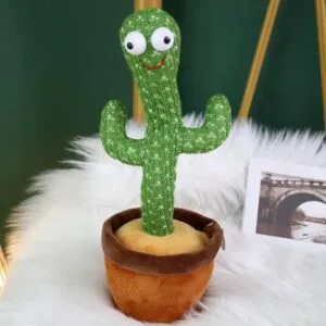 Rechargeable Cactus Plush Toy with Soothing Lights and Sounds