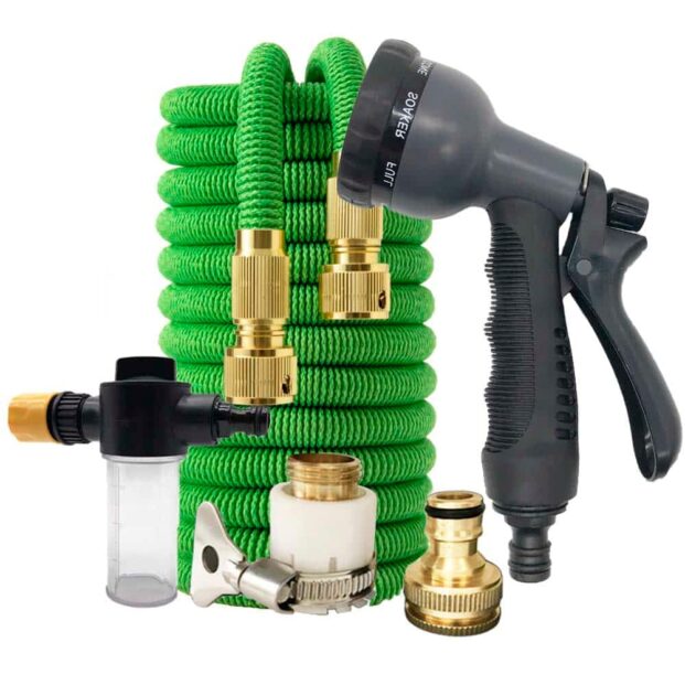 Flexible Upgraded Expandable Magic Hose Pipe 100Ft with Spray for Indoor/Outdoor Cleaning and Gardening
