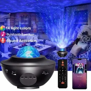 Galaxy Star Projector with LED Lights and Bluetooth Speaker