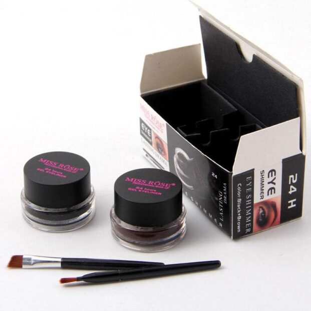 Mega Value Back and Brown Gel Eyeliner With brush