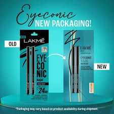 Pack of 2 Lakme Eyeconic Kajal Pencils – Bold, Long-Lasting Eye Definition