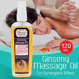 Disaar Natural Ginseng Massage Oil – Synergistic Effect for Relaxation & Revitalization (120ML)