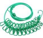 Clip & Hang 185CM Portable Clothesline – Elastic, Windproof & Travel-Friendly Drying Solution