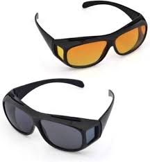 Pack of 2Pcs Day & Night HD Glasses – Clear Vision for Driving & Outdoor Use