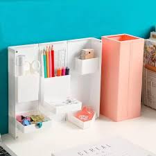 Foldable Desktop Stationery Storage Box – Compact & Space-Saving Organizer