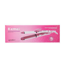 Kemei 3 In 1 Straightener (Big Size) – Multi-Functional Hair Styling Tool - Image 3
